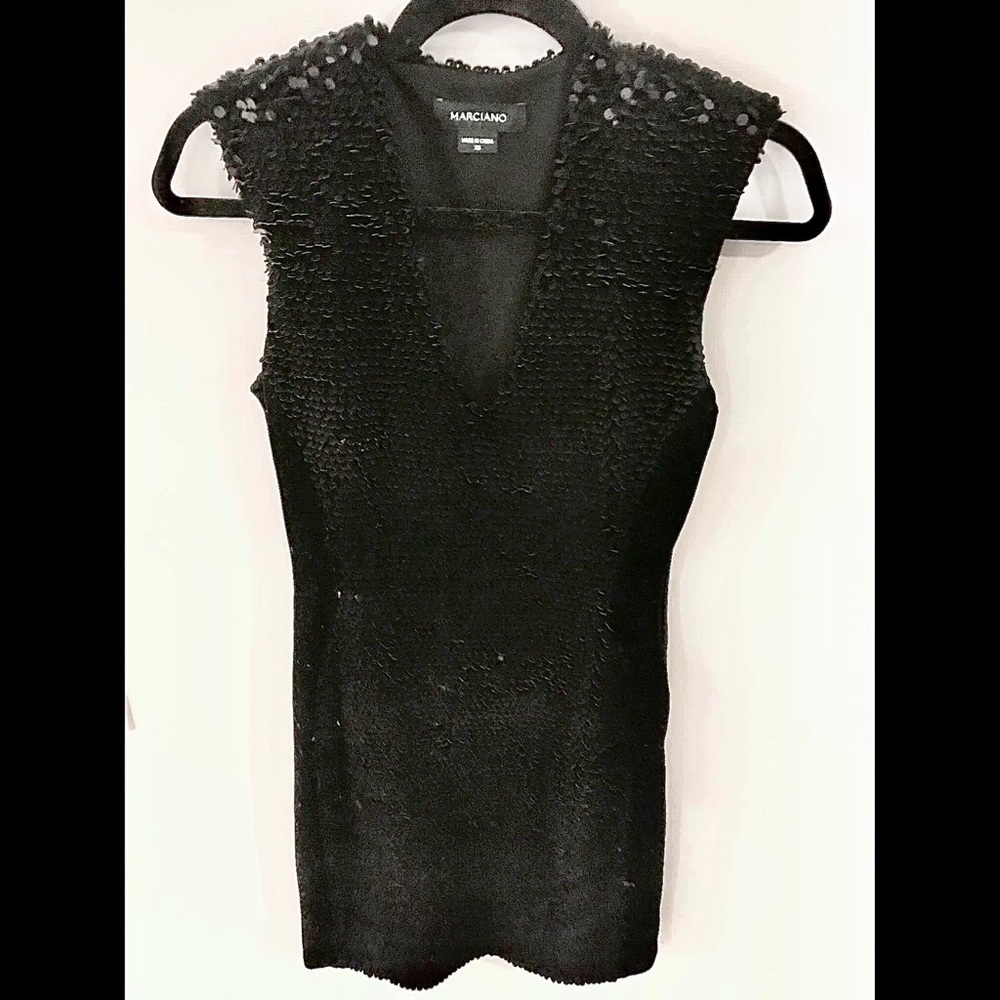 Marciano Velvet and Sequin Cocktail Dreas